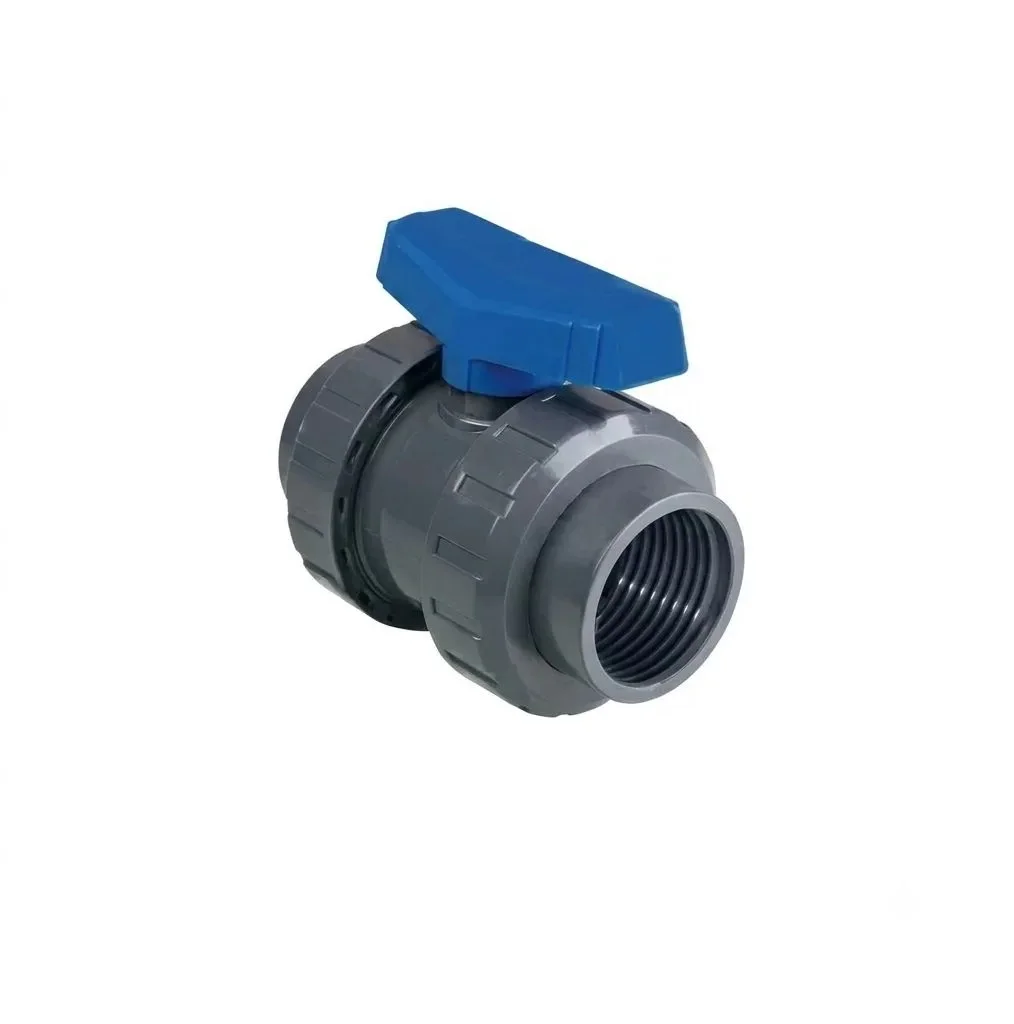 شیر توپی PVC-U مهره ماسوره‌ای یک سر دنده