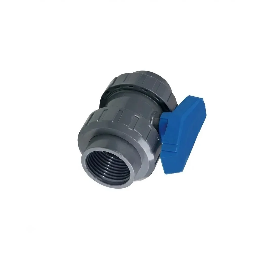 شیر توپی PVC-U مهره ماسورهای دو سر دنده